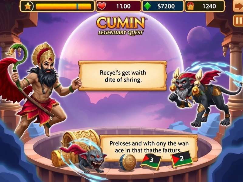 Cumin Legendary Quest gameplay screenshot showing Indian mythological characters